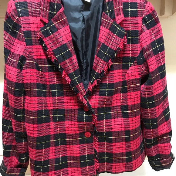 WOMEN'S FIRST OPTION RED/BLACK BLAZER/JACKET - Med - Picture 4 of 5